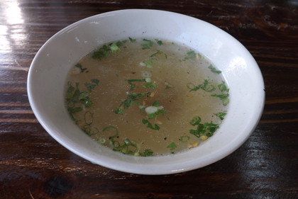 鍋貼（猪肉餡）のスープ